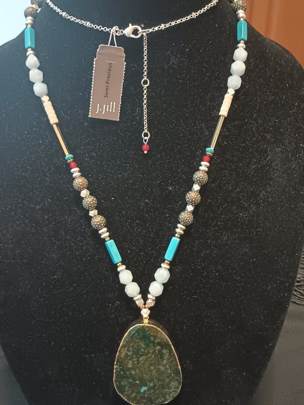 J. Jill Blue Necklace with Pendant (NWT)